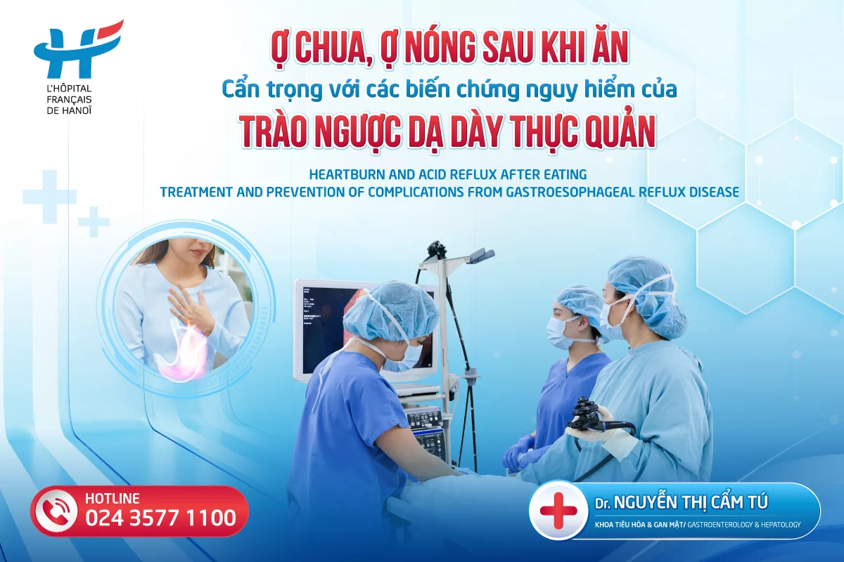 Ợ CHUA, Ợ NÓNG SAU KHI ĂN- ĐIỀU TRỊ, PHÒNG TRÁNH BIẾN CHỨNG NGUY HIỂM CỦA TRÀO NGƯỢC DẠ DÀY THỰC QUẢN