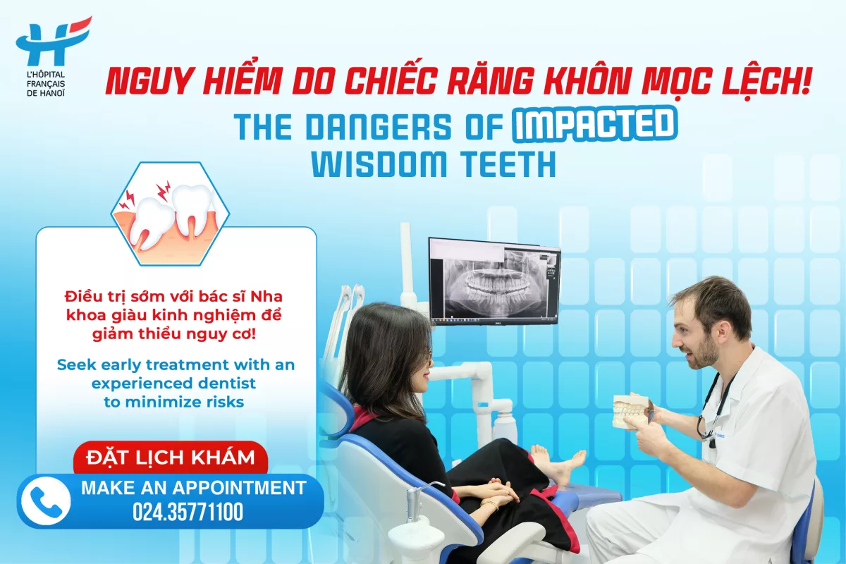 NGUY HIỂM DO CHIẾC RĂNG KHÔN MỌC LỆCH!