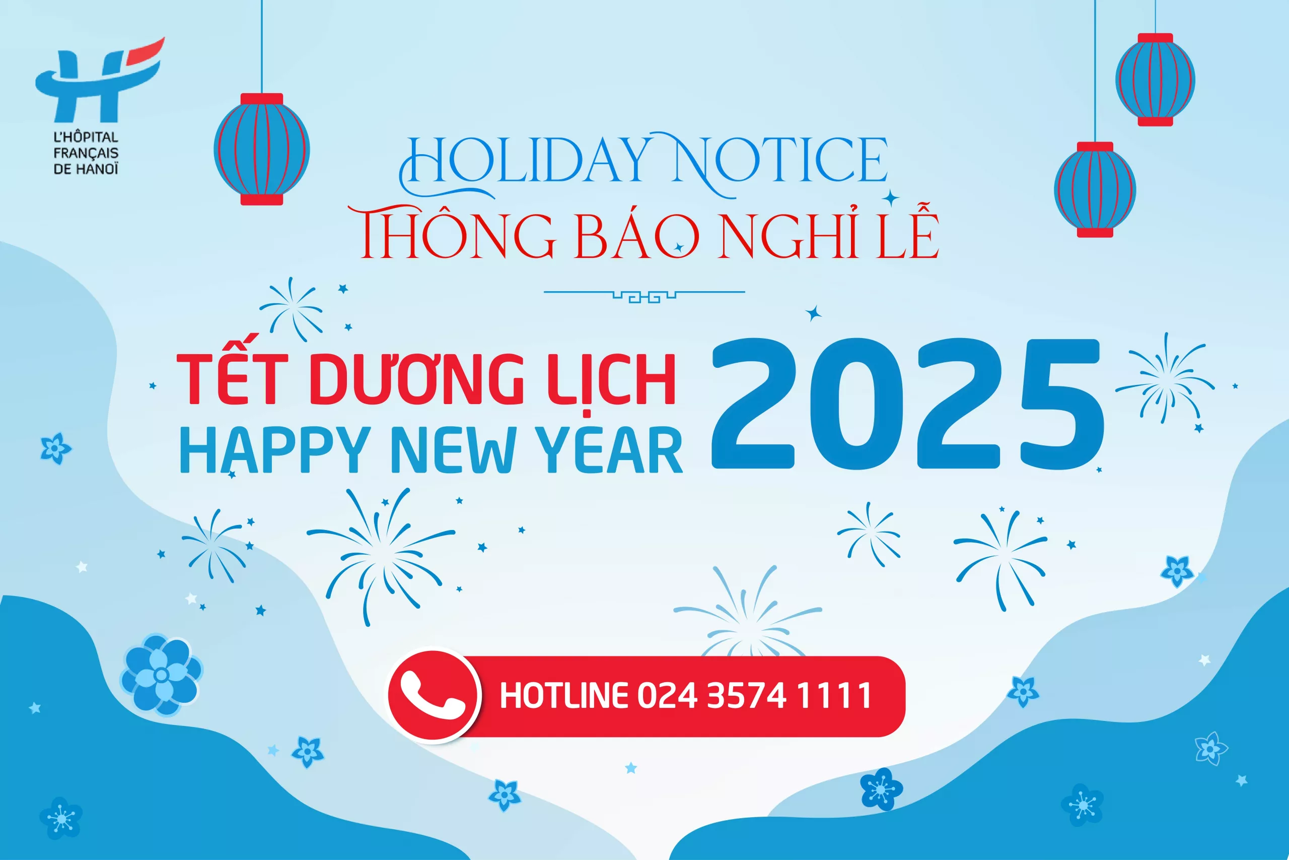 THÔNG BÁO LỊCH HOẠT ĐỘNG TẾT DƯƠNG LỊCH 2025