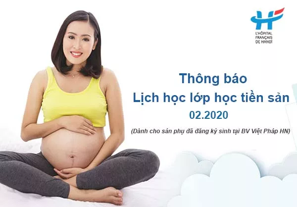 Thông báo: Lịch học tiền sản tháng 02/2020