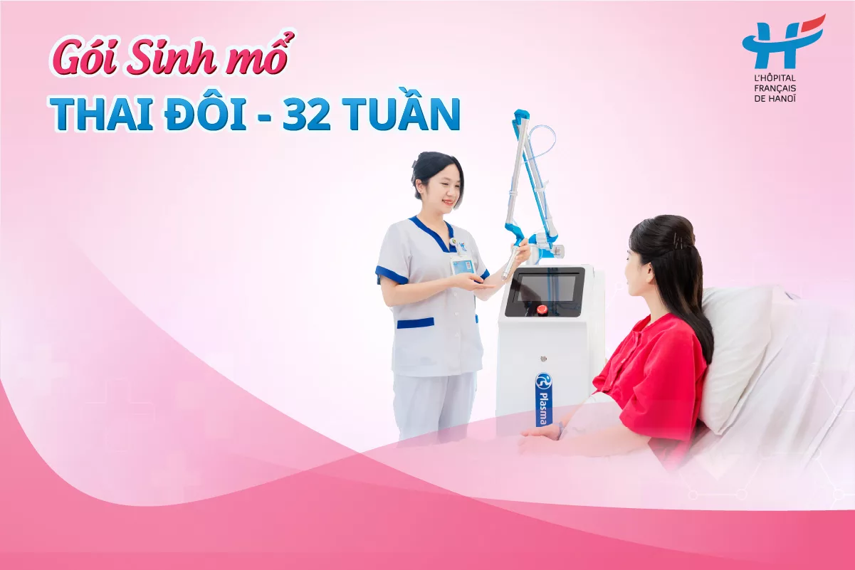 Gói sinh mổ: Thai đôi – 32 tuần