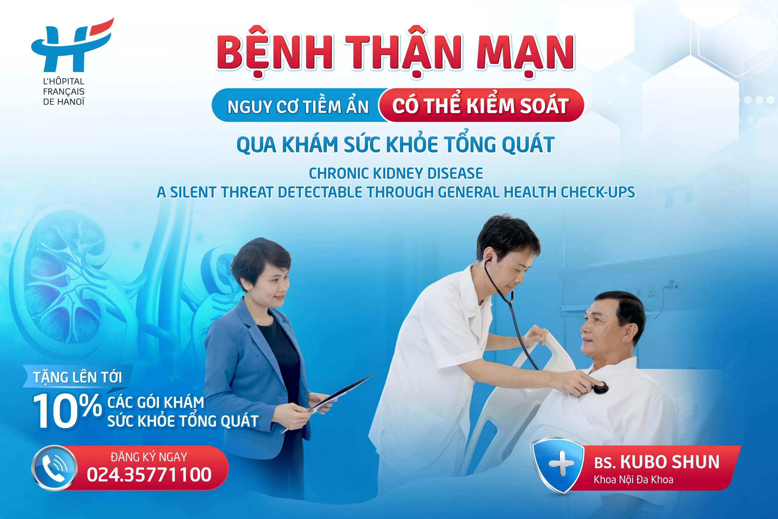 Bệnh thận mạn – Nguy cơ tiềm ẩn có thể kiểm soát qua khám sức khỏe tổng quát