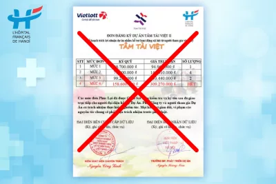 CẢNH BÁO LỪA ĐẢO MẠO DANH BỆNH VIỆN VIỆT PHÁP HÀ NỘI