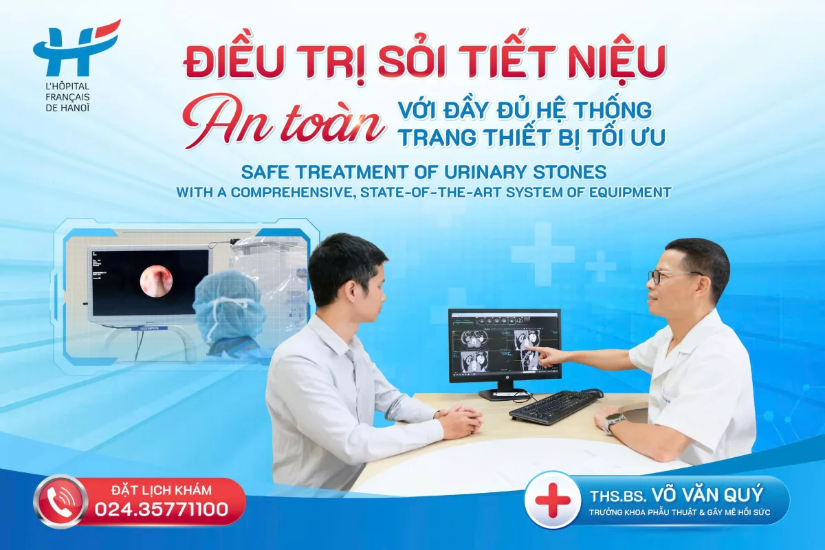 ĐIỀU TRỊ SỎI TIẾT NIỆU AN TOÀN VỚI ĐẦY ĐỦ HỆ THỐNG TRANG THIẾT BỊ TỐI ƯU