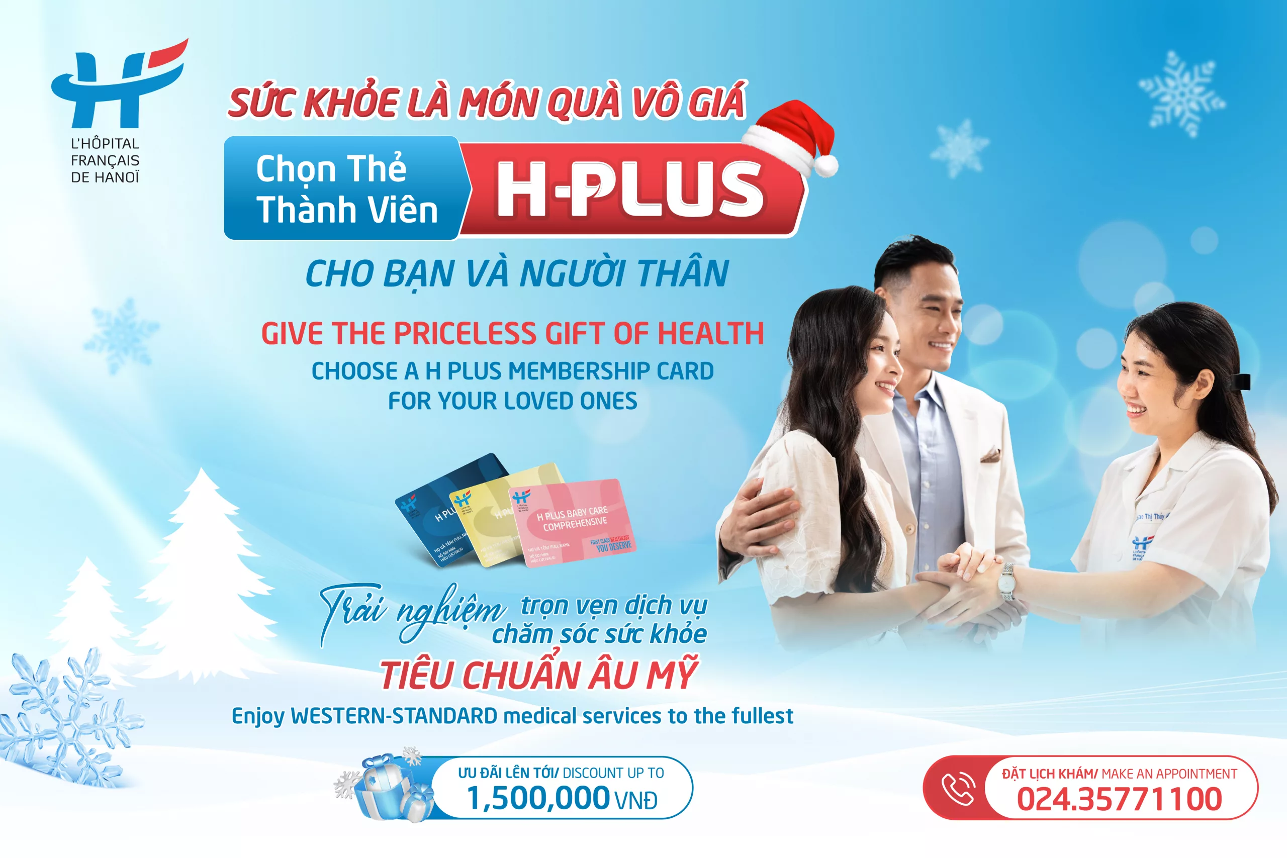 SỨC KHỎE LÀ MÓN QUÀ VÔ GIÁ – CHỌN THẺ THÀNH VIÊN H PLUS CHO BẠN VÀ NGƯỜI THÂN