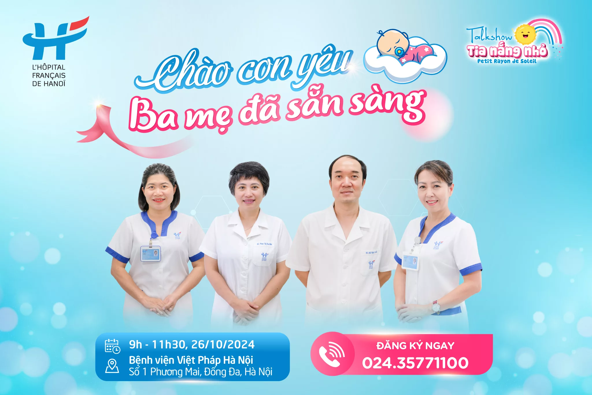 MỜI MẸ THAM DỰ TALKSHOW: “CHÀO CON YÊU, BA MẸ ĐÃ SẴN SÀNG”