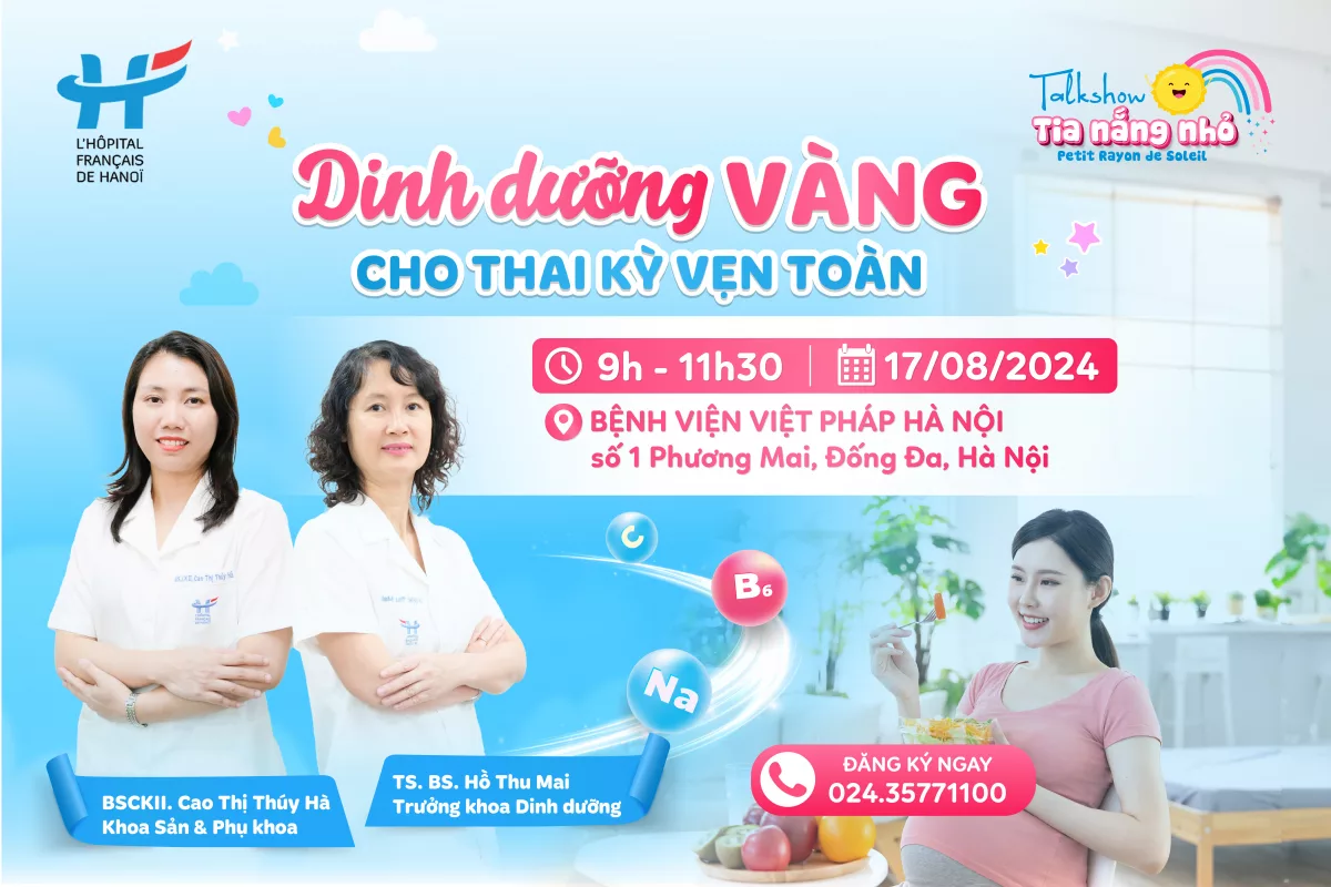 MỜI MẸ THAM DỰ TALKSHOW DINH DƯỠNG VÀNG CHO THAI KỲ VẸN TOÀN