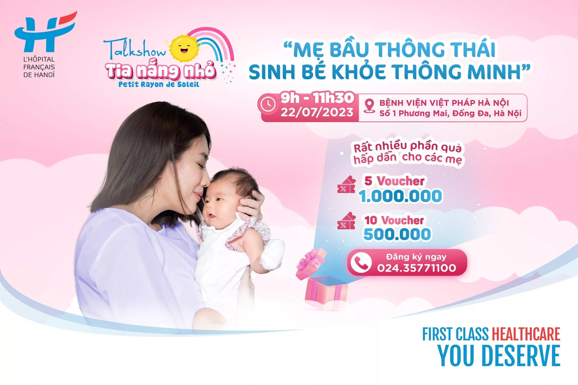 MỜI MẸ THAM DỰ TALKSHOW: MẸ BẦU THÔNG THÁI, SINH BÉ KHỎE THÔNG MINH