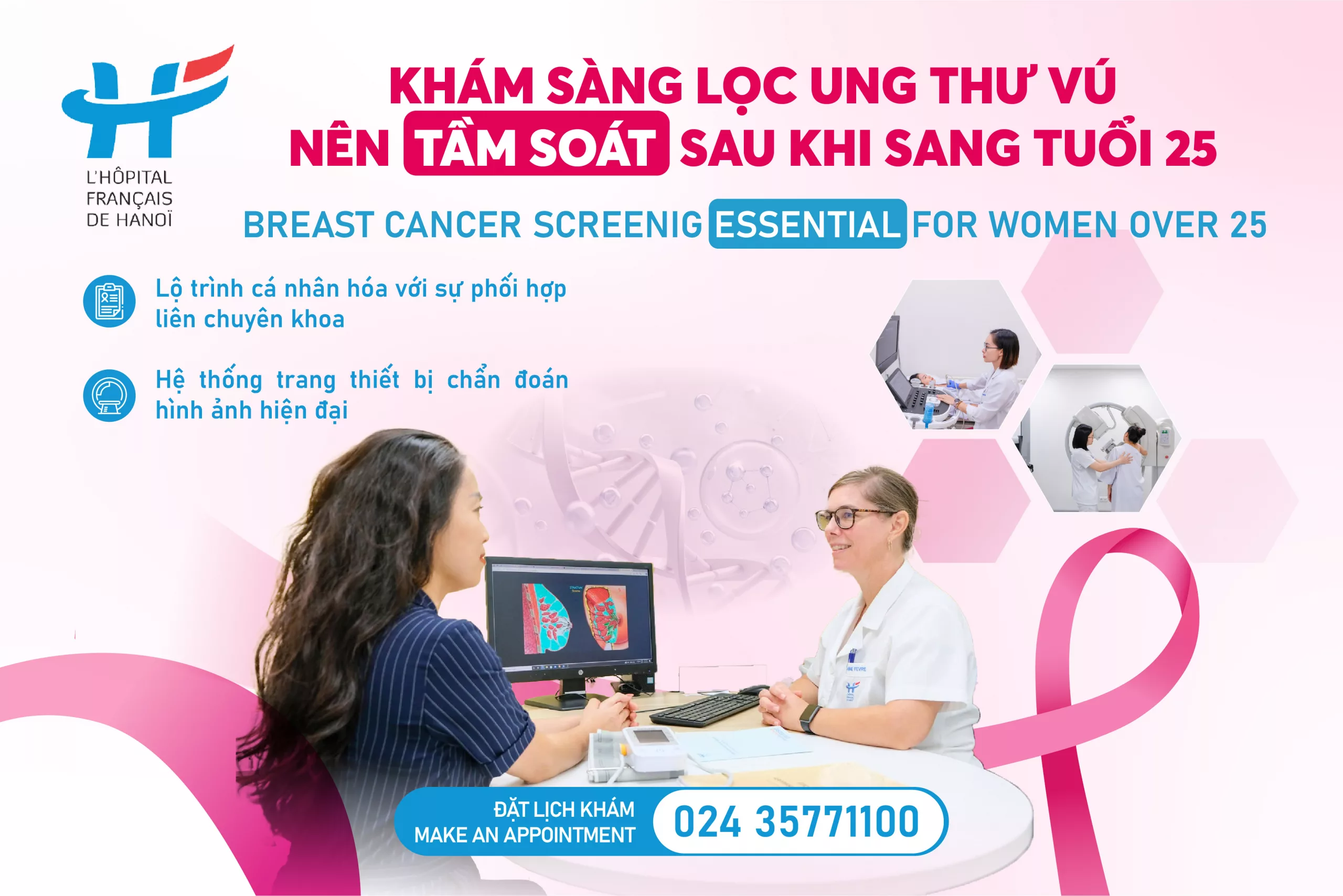 KHÁM SÀNG LỌC UNG THƯ VÚ &#8211; NÊN TẦM SOÁT SAU KHI SANG TUỔI 25