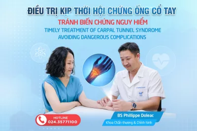 ĐIỀU TRỊ KỊP THỜI HỘI CHỨNG ỐNG CỔ TAY &#8211; TRÁNH BIẾN CHỨNG NGUY HIỂM