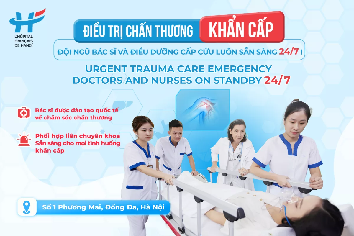 ĐIỀU TRỊ CHẤN THƯƠNG KHẨN CẤP – ĐỘI NGŨ BÁC SĨ VÀ ĐIỀU DƯỠNG CẤP CỨU LUÔN SẴN SÀNG 24/7