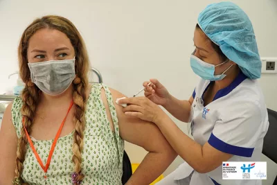 French Embassy partners with HFH for COVID-19 vaccination French Community in Northern Vietnam