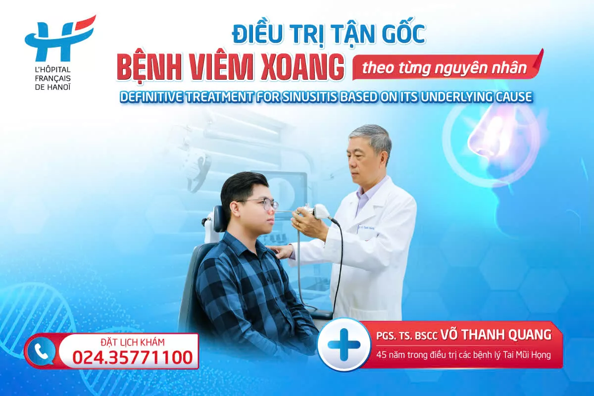 ĐIỀU TRỊ TẬN GỐC BỆNH VIÊM XOANG THEO TỪNG NGUYÊN NHÂN