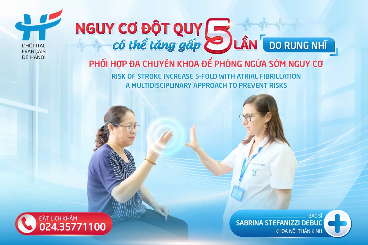 NGUY CƠ ĐỘT QUỴ CÓ THỂ TĂNG GẤP 5 LẦN DO RUNG NHĨ