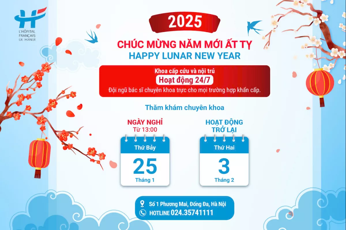 THÔNG BÁO LỊCH HOẠT ĐỘNG TẾT NGUYÊN ĐÁN 2025