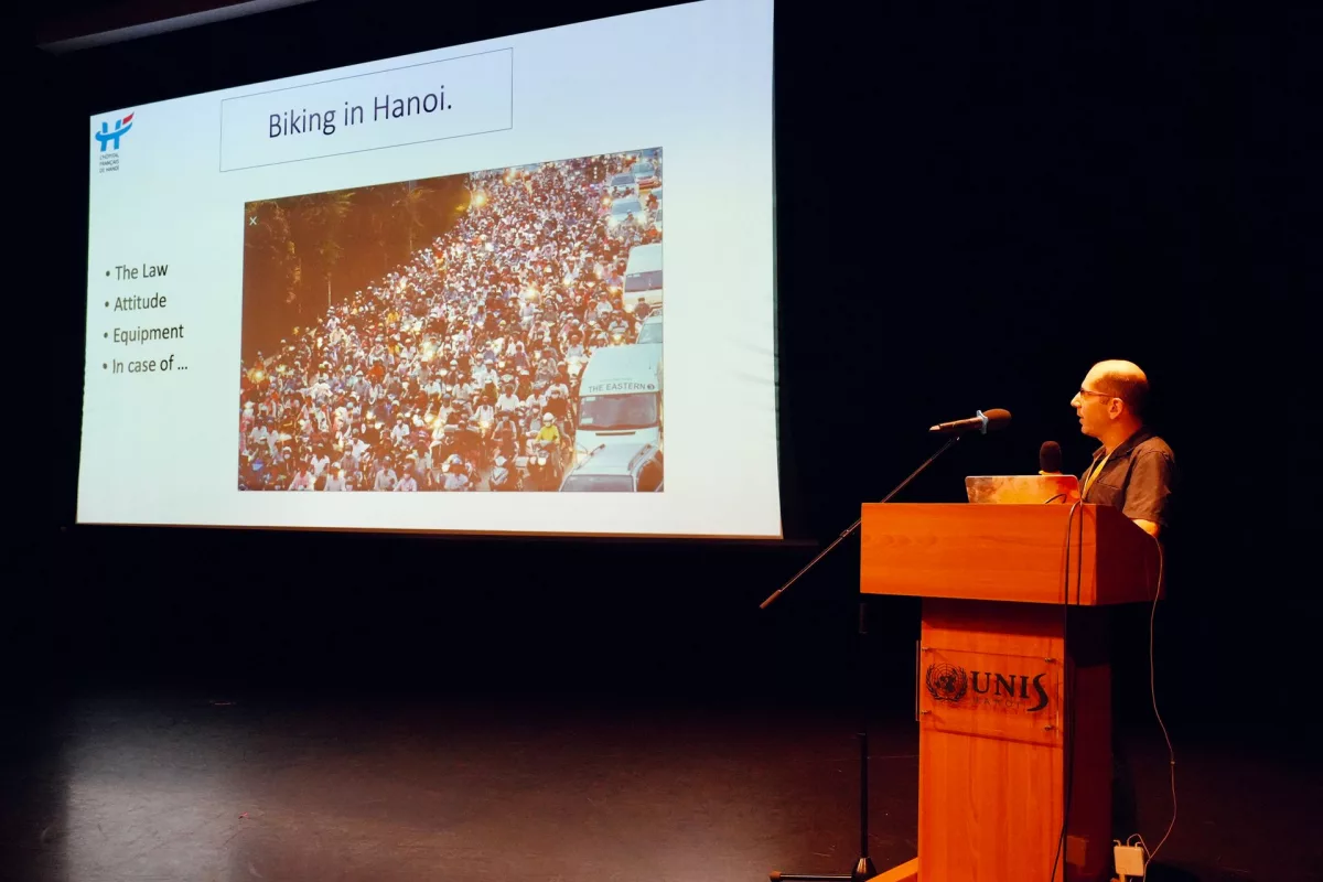 UNIS students attend road safety health talk given by HFH doctors