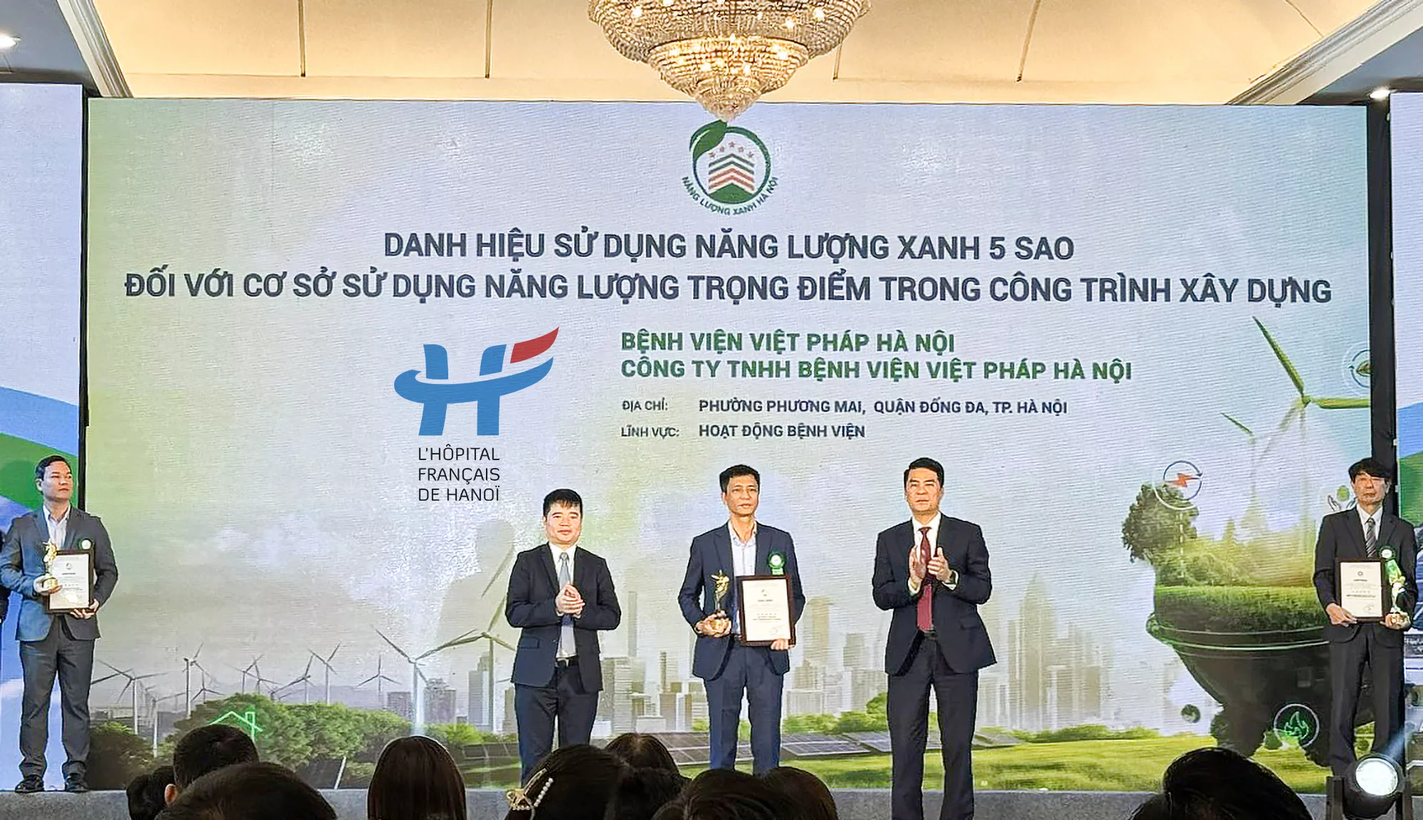 BỆNH VIỆN VIỆT PHÁP HÀ NỘI ĐẠT DANH HIỆU NĂNG LƯỢNG XANH 5 SAO NĂM 2024