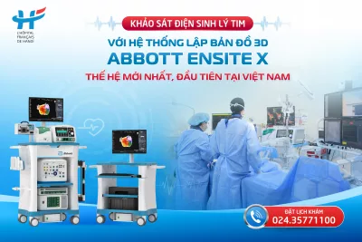KHẢO SÁT ĐIỆN SINH LÝ TIM VỚI HỆ THỐNG LẬP BẢN ĐỒ 3D ABBOTT ENSITE X THẾ HỆ MỚI NHẤT, ĐẦU TIÊN TẠI VIỆT NAM