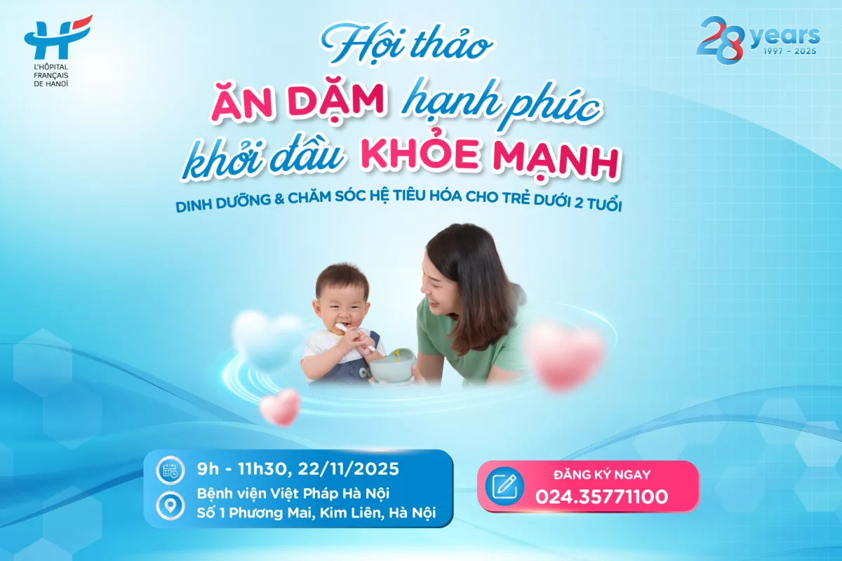 THƯ MỜI THAM DỰ HỘI THẢO: &quot;ĂN DẶM HẠNH PHÚC - KHỞI ĐẦU KHỎE MẠNH&quot; - DINH DƯỠNG &amp; CHĂM SÓC HỆ TIÊU HÓA CHO TRẺ DƯỚI 2 TUỔI