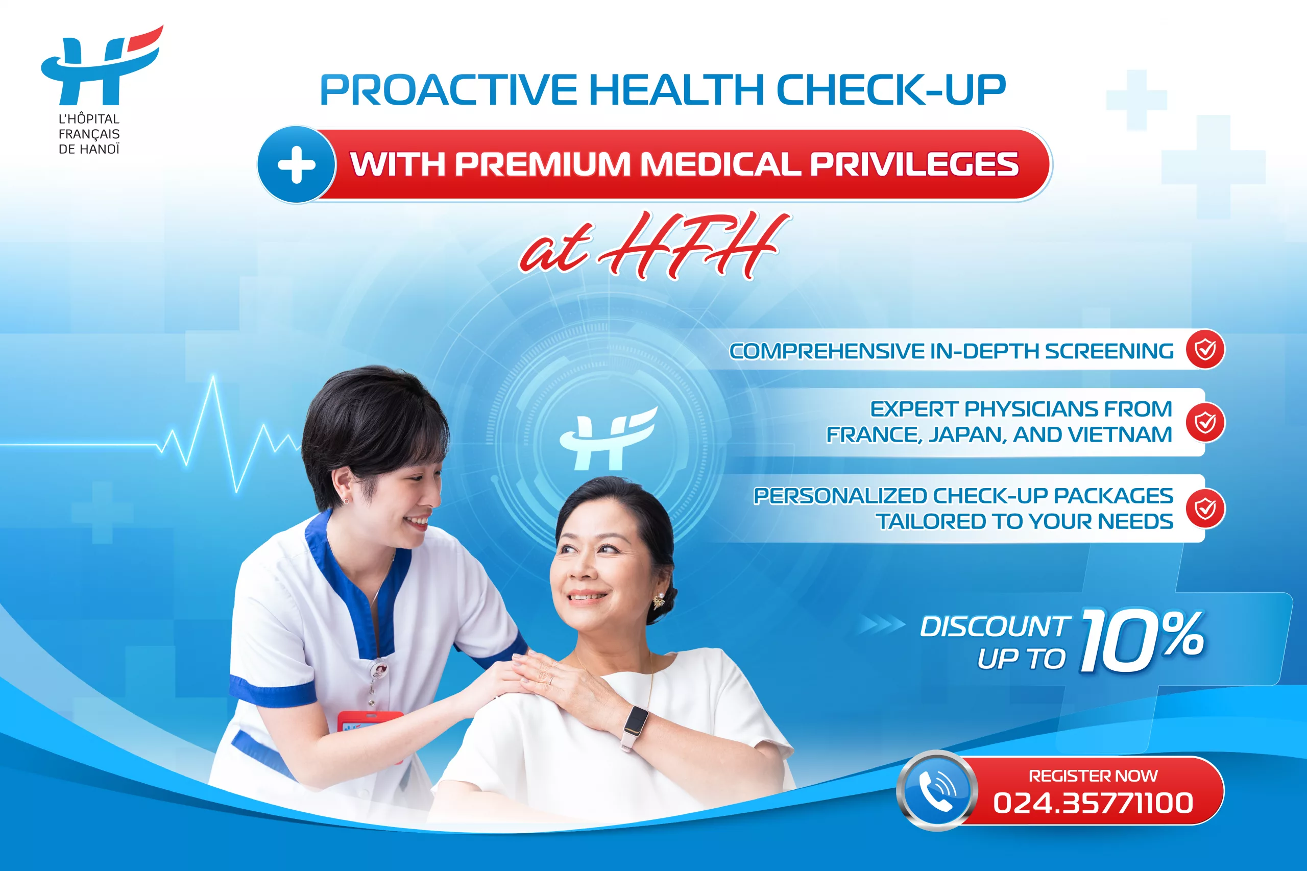 Proactive health check-up with premium medical privileges at HFH