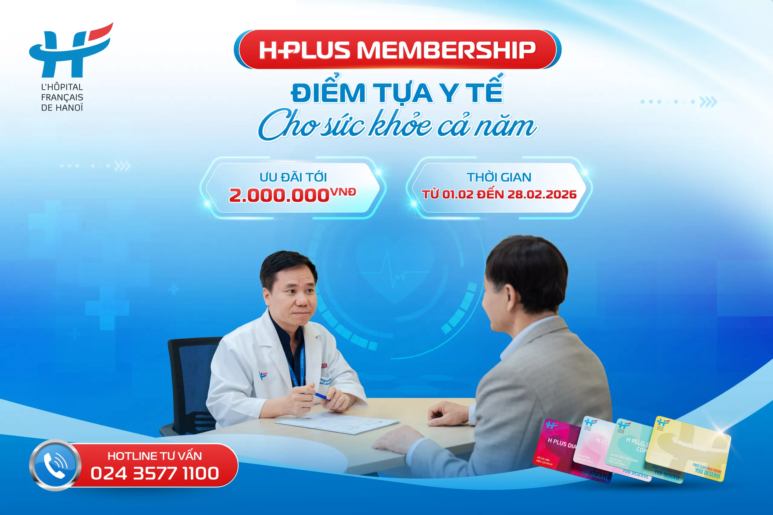 H PLUS MEMBERSHIP: ĐIỂM TỰA Y TẾ CHO SỨC KHỎE CẢ NĂM