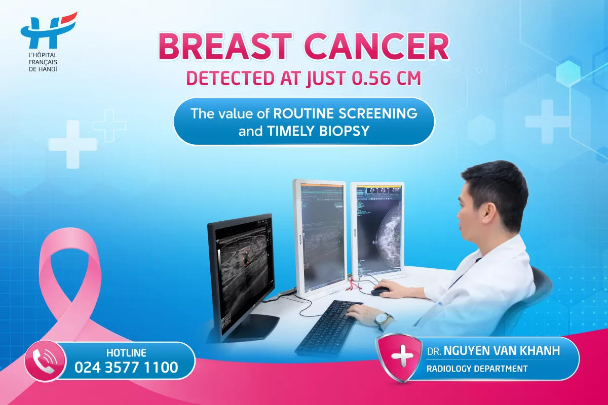 BREAST CANCER DETECTED AT JUST 0.56 CM: THE VALUE OF ROUTINE SCREENING AND TIMELY BIOPSY