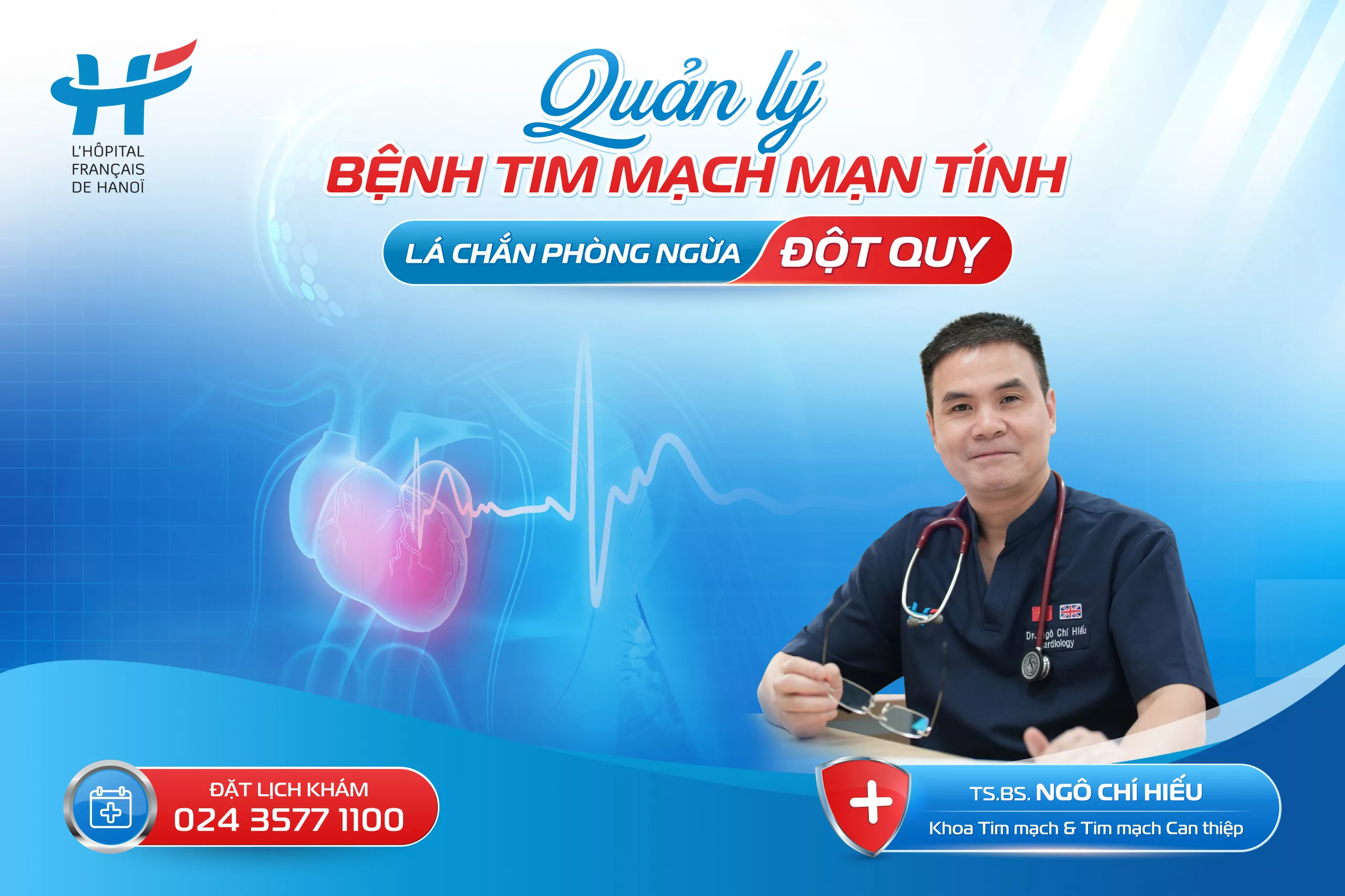 QUẢN LÝ BỆNH TIM MẠCH MẠN TÍNH: LÁ CHẮN PHÒNG NGỪA ĐỘT QUỴ