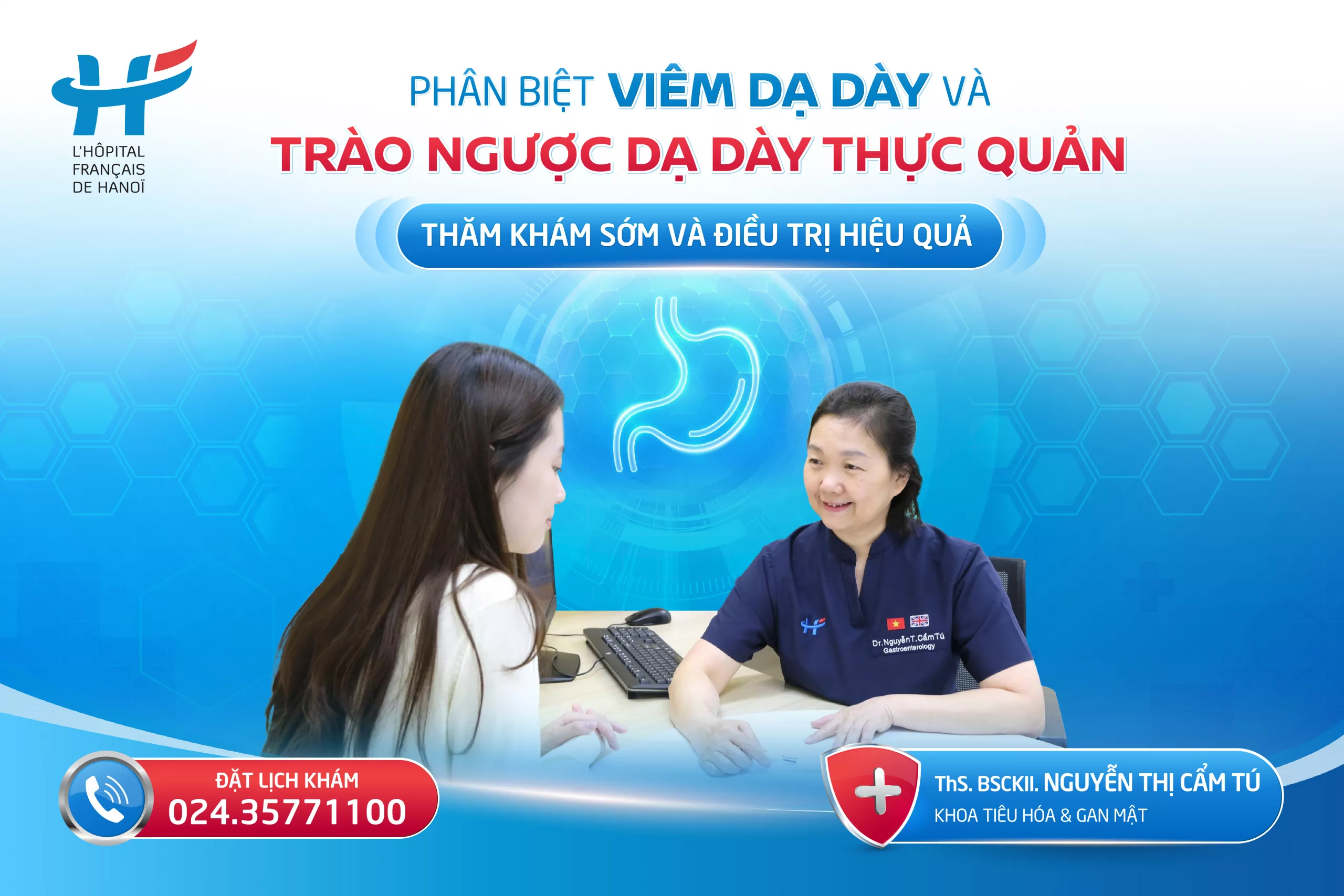 PHÂN BIỆT VIÊM DẠ DÀY VÀ TRÀO NGƯỢC DẠ DÀY THỰC QUẢN ĐỂ THĂM KHÁM SỚM VÀ ĐIỀU TRỊ HIỆU QUẢ