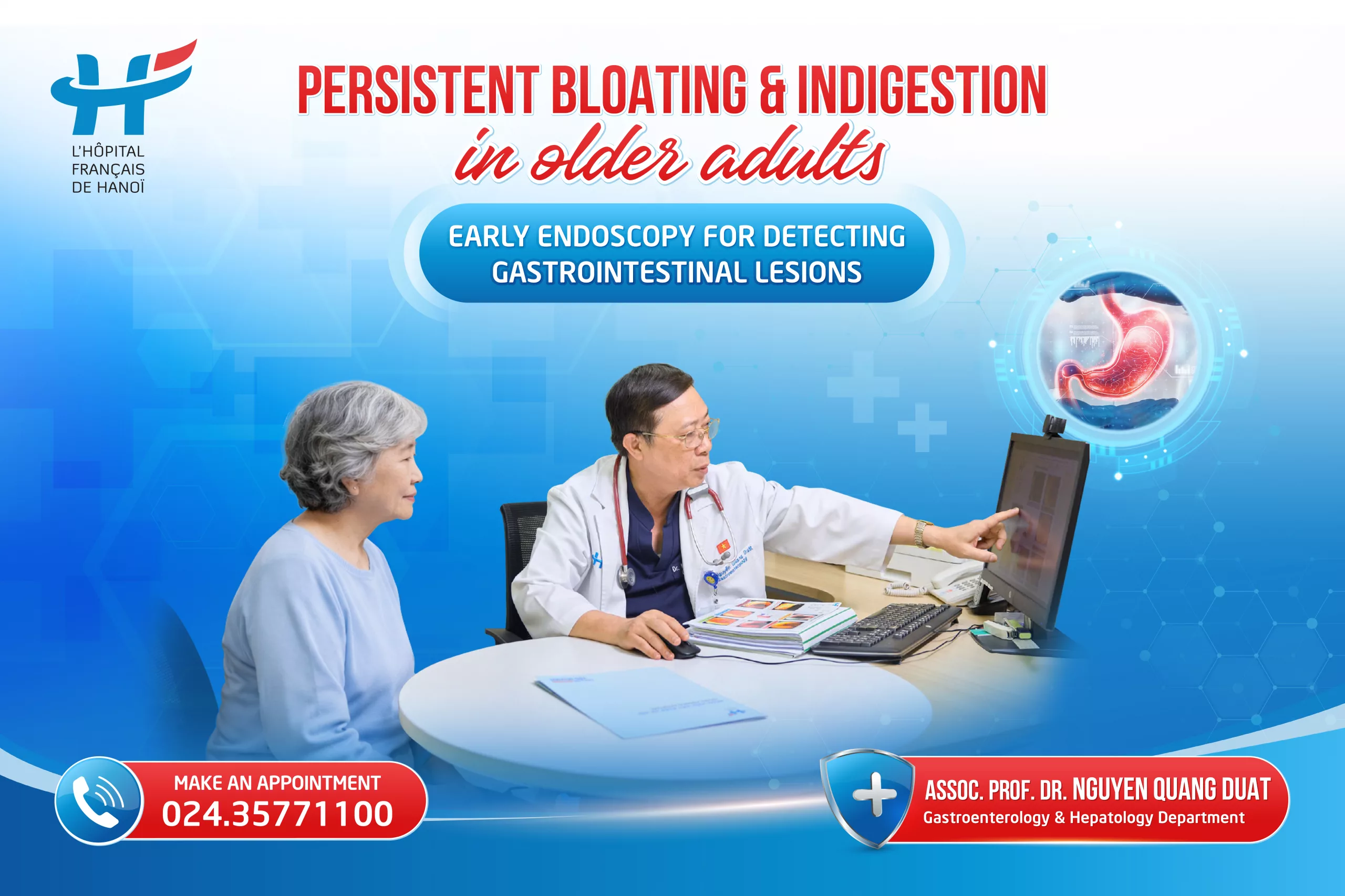PERSISTENT BLOATING AND INDIGESTION IN OLDER ADULTS: EARLY ENDOSCOPY FOR DETECTING GASTROINTESTINAL LESIONS