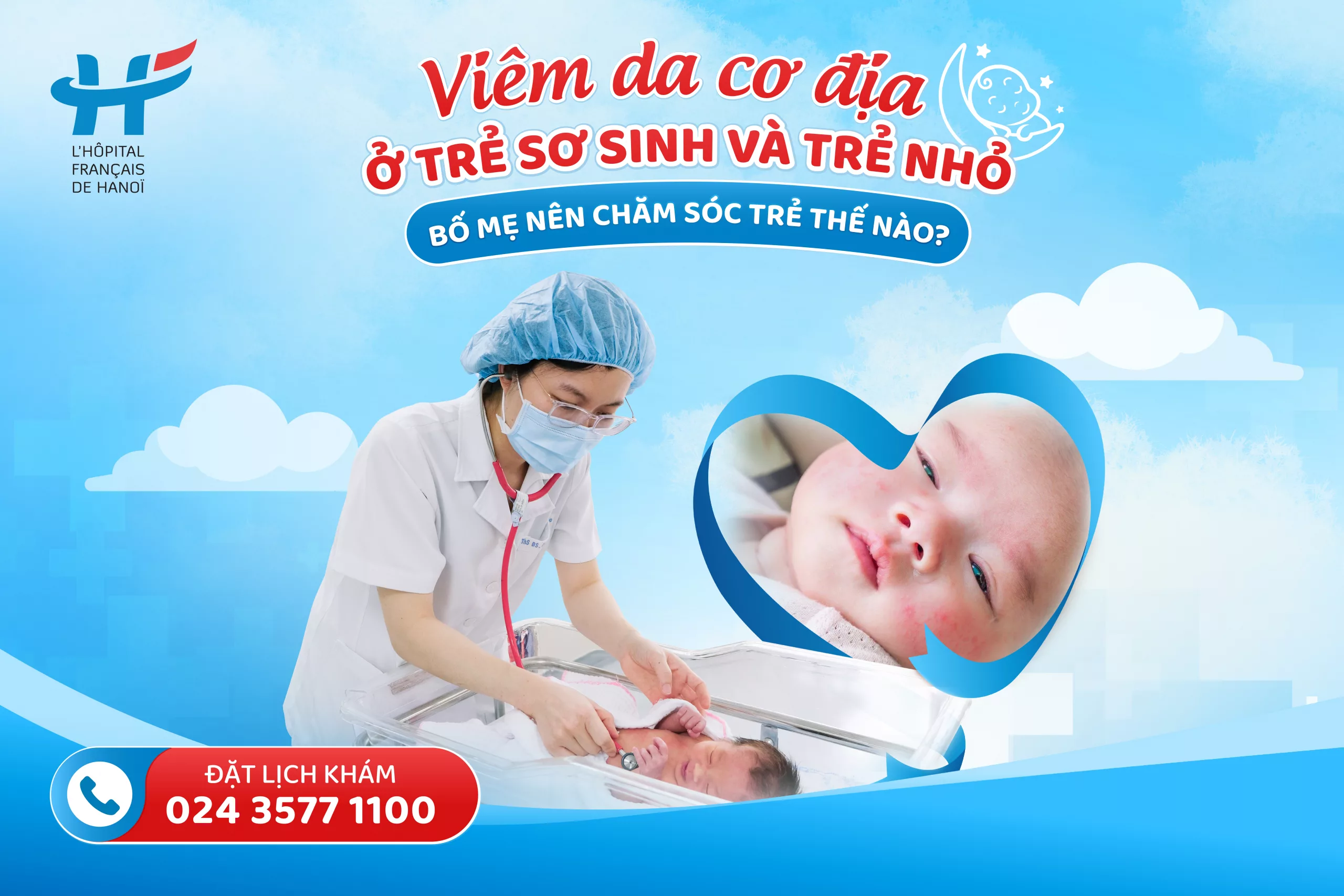 VIÊM DA CƠ ĐỊA Ở TRẺ SƠ SINH VÀ TRẺ NHỎ: BỐ MẸ NÊN CHĂM SÓC TRẺ THẾ NÀO?