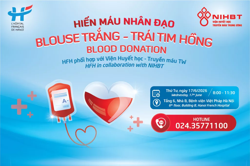 THƯ MỜI THAM GIA NGÀY HỘI HIẾN MÁU NHÂN ĐẠO HFH 2026: "BLOUSE TRẮNG - TRÁI TIM HỒNG"