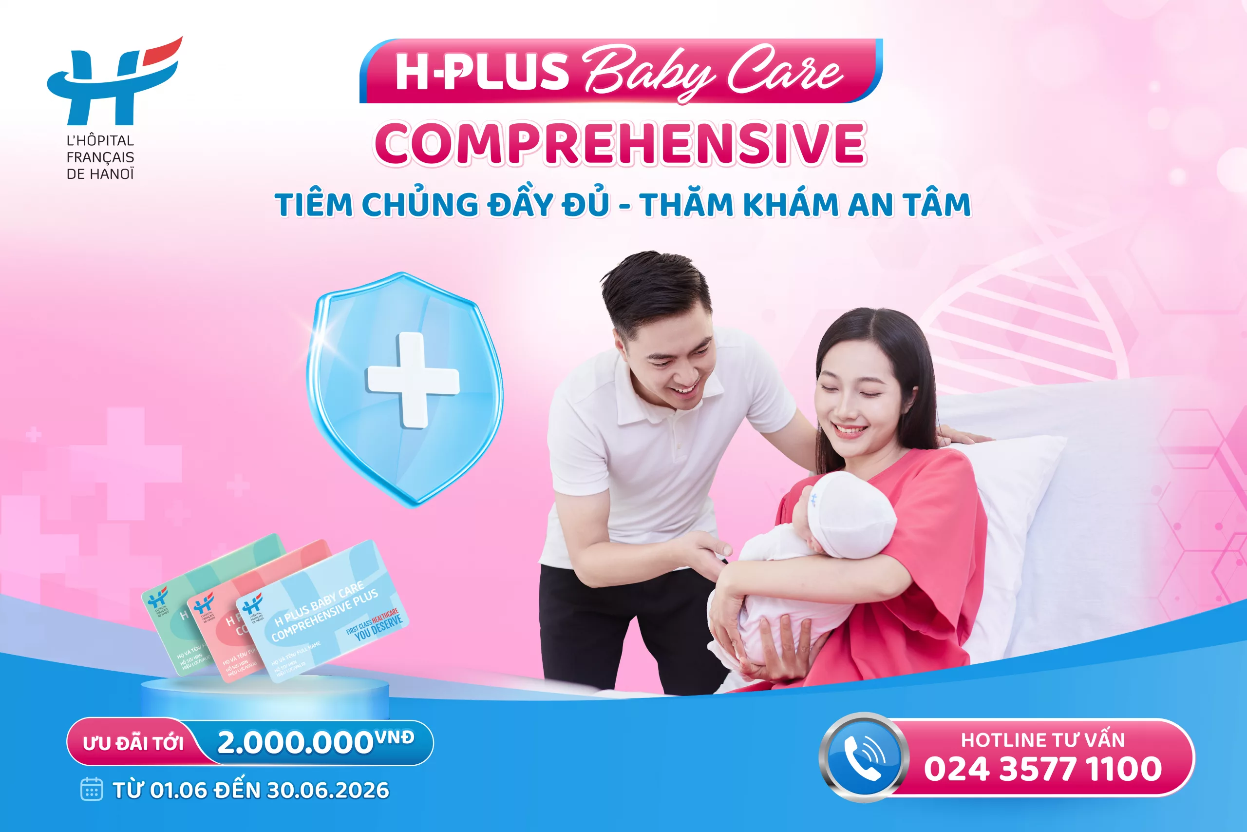 H PLUS BABY CARE COMPREHENSIVE: TIÊM CHỦNG ĐẦY ĐỦ, THĂM KHÁM AN TÂM
