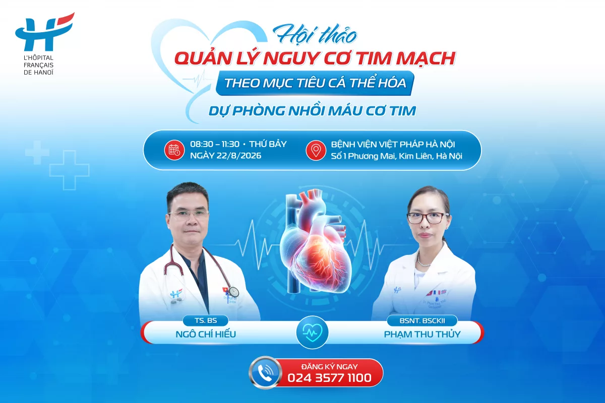 Thư mời hội thảo: QUẢN LÝ NGUY CƠ TIM MẠCH THEO MỤC TIÊU CÁ THỂ HÓA, DỰ PHÒNG NHỒI MÁU CƠ TIM