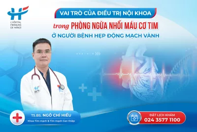 VAI TRÒ CỦA ĐIỀU TRỊ NỘI KHOA TRONG PHÒNG NGỪA NHỒI MÁU CƠ TIM Ở NGƯỜI BỆNH HẸP ĐỘNG MẠCH VÀNH
