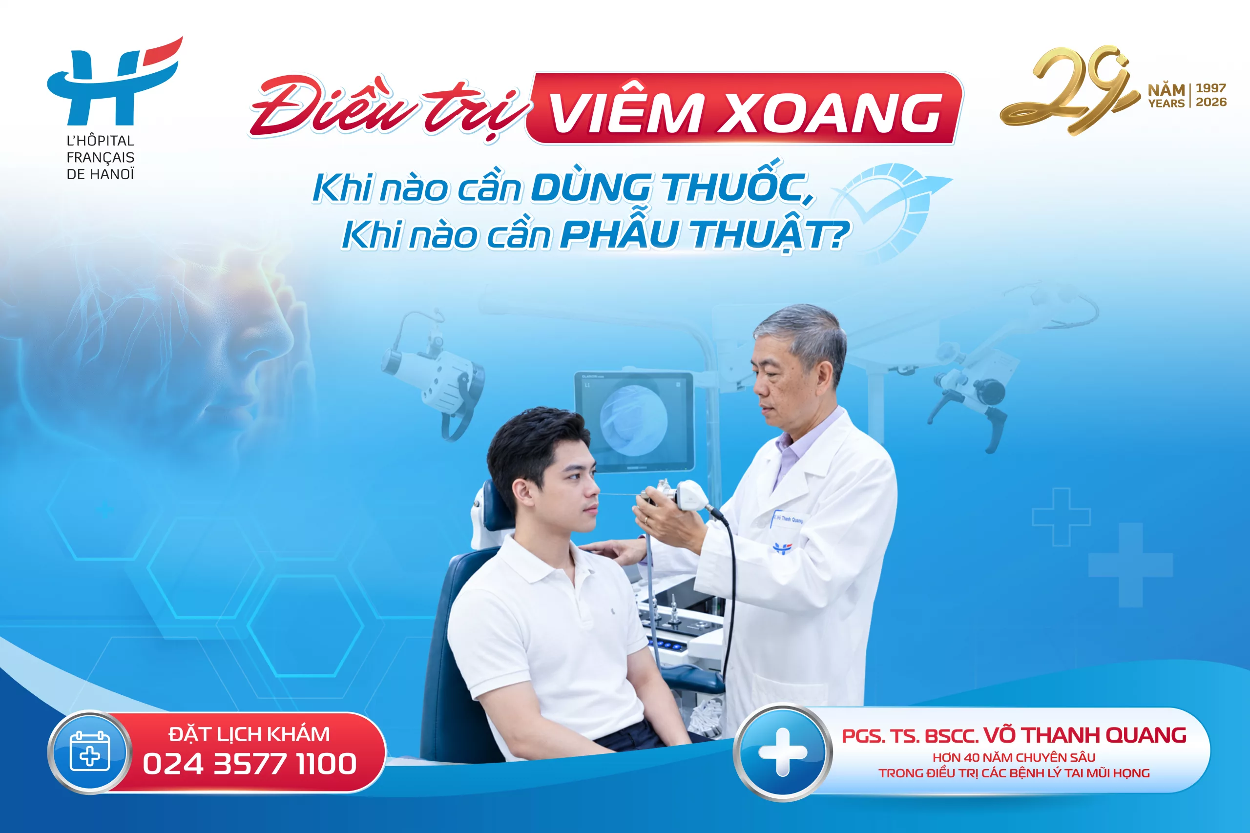 ĐIỀU TRỊ VIÊM XOANG: KHI NÀO CẦN DÙNG THUỐC, KHI NÀO CẦN PHẪU THUẬT?